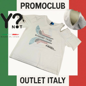 Дамски топ Y Not?, 100% памук, размер S, бял, Италия